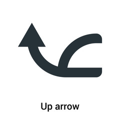 Up arrow icon vector sign and symbol isolated on white background, Up arrow logo concept