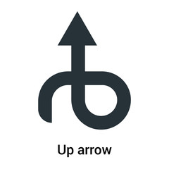 Up arrow icon vector sign and symbol isolated on white background, Up arrow logo concept