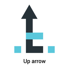 Up arrow icon vector sign and symbol isolated on white background, Up arrow logo concept