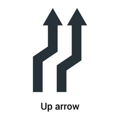 Up arrow icon vector sign and symbol isolated on white background, Up arrow logo concept