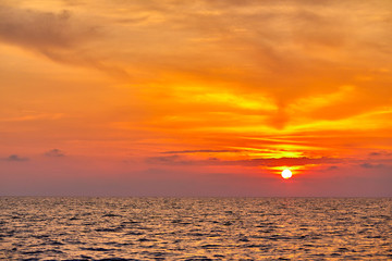 sunset over sea