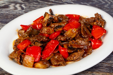 Delicious roasted beef