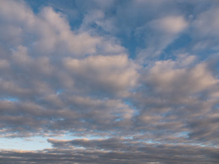 Beautiful white clouds in the blue sky