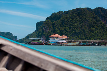 Thai fishing boat view