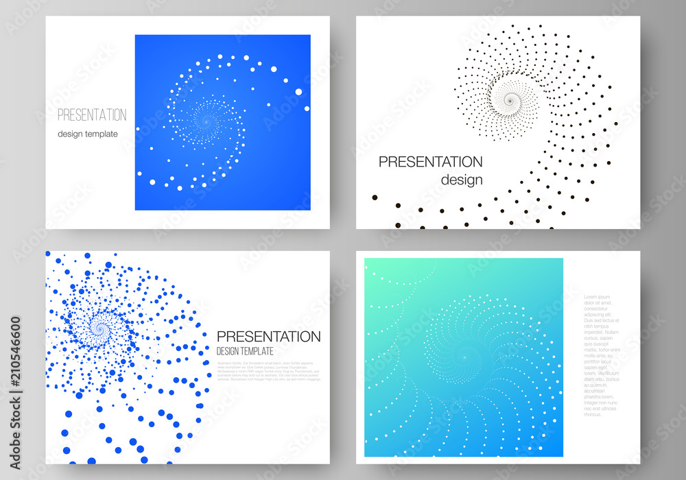 Poster the minimalistic abstract vector illustration of the editable layout of the presentation slides desi