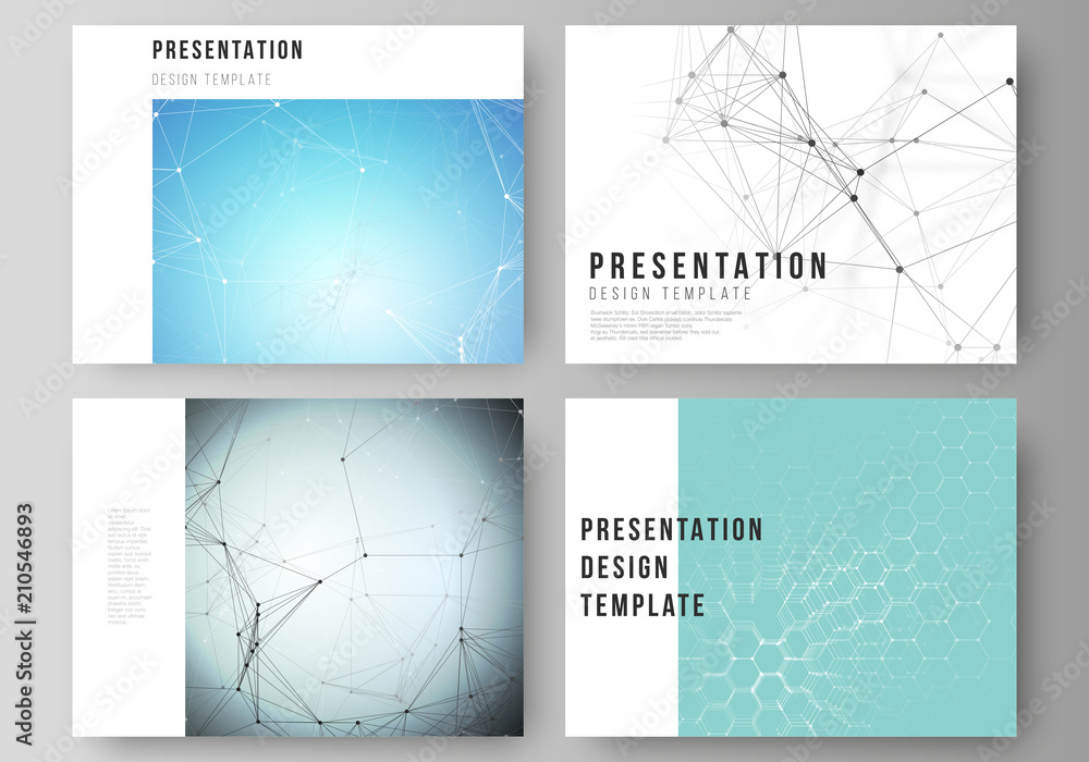 Poster the minimalistic abstract vector layout of the presentation slides design business templates. techno
