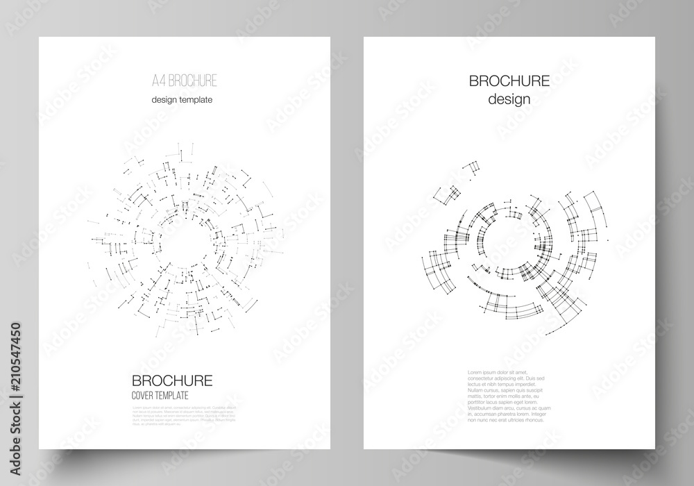 Poster the vector layout of a4 format cover mockups design templates for brochure, flyer, booklet, report. 