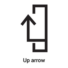 Up arrow icon vector sign and symbol isolated on white background, Up arrow logo concept