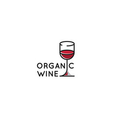 Vector Icon Style Illustration Logo of Winery or Wine Bar or Restaurnat, Oprganic Product Label or Badge. Minimalistic Outline Concept