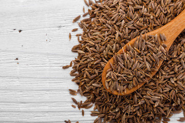 fragrant Zira on a wooden rustic background