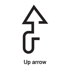 Up arrow icon vector sign and symbol isolated on white background, Up arrow logo concept