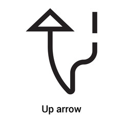 Up arrow icon vector sign and symbol isolated on white background, Up arrow logo concept