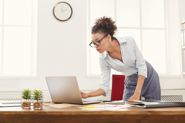 Thoughtful business woman at office