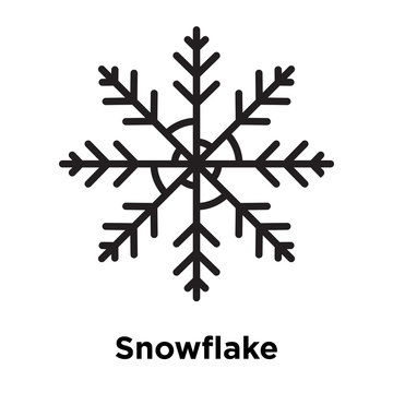 Snowflake icon vector sign and symbol isolated on white background, Snowflake logo concept