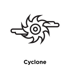 Cyclone icon vector sign and symbol isolated on white background, Cyclone logo concept