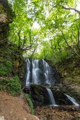 Fototapeta na wymiar Landscape of Koleshino waterfalls cascade in Belasica Mountain, Novo Selo, Republic of Macedonia