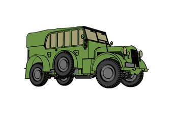 Obraz premium military car vector