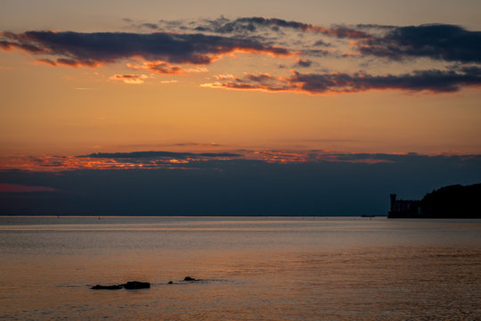 Castello di Miramare al tramonto