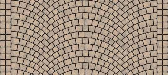 Road curved cobblestone texture 011
