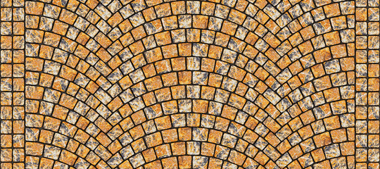 Road curved cobblestone texture 014