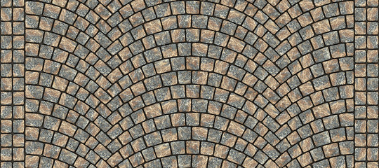 Road curved cobblestone texture 015