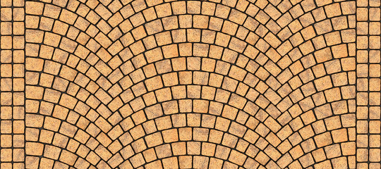 Road curved cobblestone texture 017