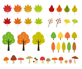 秋のイラストアイコンセット Stock Vector Adobe Stock