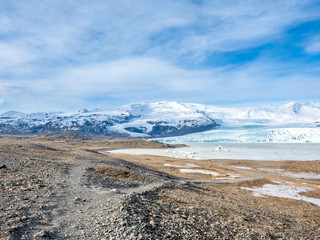 Fjallsarlon glacier in winter season, Iceland