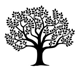 木のシルエットイラスト