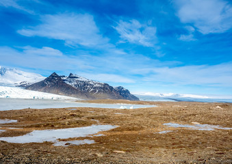 Fjallsarlon glacier in winter season, Iceland