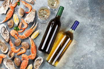 Seafood and white wine