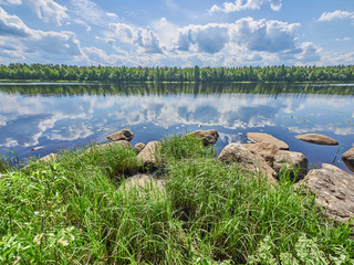 Fototapeta na wymiar river in the summer. Russia. Karelia