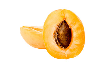 apricots isolated on white background