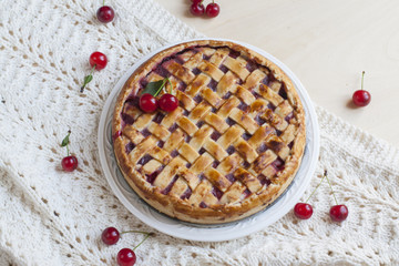 Homemade American Cherry Pie