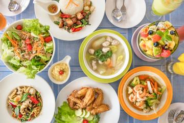 full of homemade food