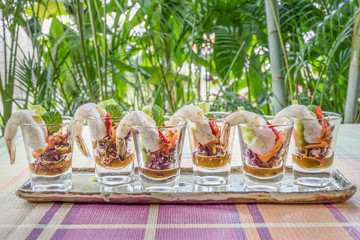 raw prawns in spicy fish sauce