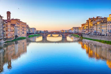 Papier Peint photo Lavable Florence Pont Sainte-Trinité à Florence, Italie