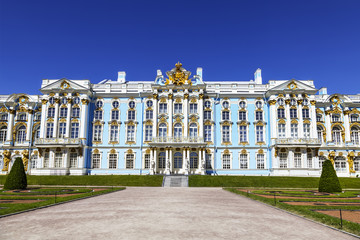 Fototapeta na wymiar Catherine palace. Tsarskoye Selo, Pushkin town. St. Petersburg, Russia
