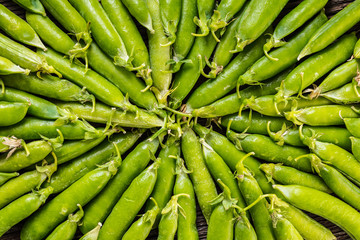 texture of green peas pods