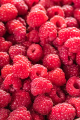texture of fresh raspberries closeup