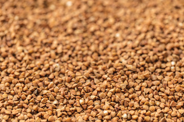 texture of raw buckwheat groats