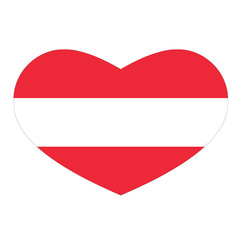 original flag icon in the heart- austria 
