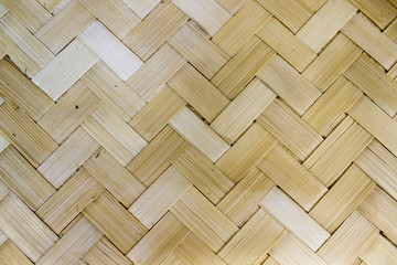 The texture of the wood-weave. Wicker basket