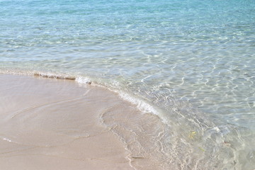 blau, türkises Wasser am seichten Strand © Biewer_Jürgen