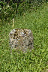 alter grenzstein im hessenpark bei neu-anspach