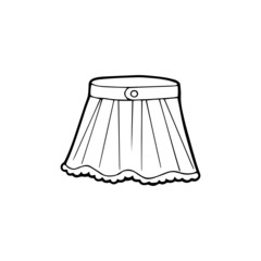 Dress cartoon illustration isolated on white background for children color book