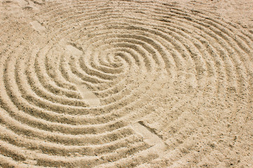 Fototapeta na wymiar The drawing of sand is a beautiful pattern.