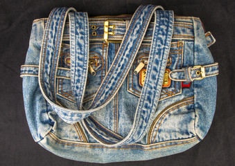fittings on the jeans hand bag