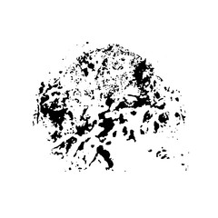 Fototapeta na wymiar Grunge ink brush round stamp. Modern black vector illustration.