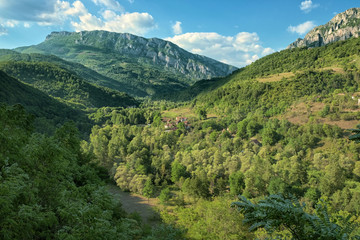 Fototapeta na wymiar Small Village In Vlaska Mountain, Montenegro